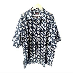 Vintage FUBU rare iconic name printed silky button down shirt sleeve #A